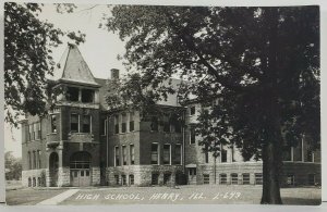 RPPC High School HENRY ILLINOIS Photo Postcard P7