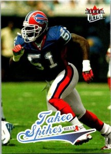 2004 Fleer Football Card Takeo Spikes Buffalo Bills sk9391