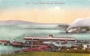 Everett Washington~Harbor View~Ships Docked~c1910 Postcard