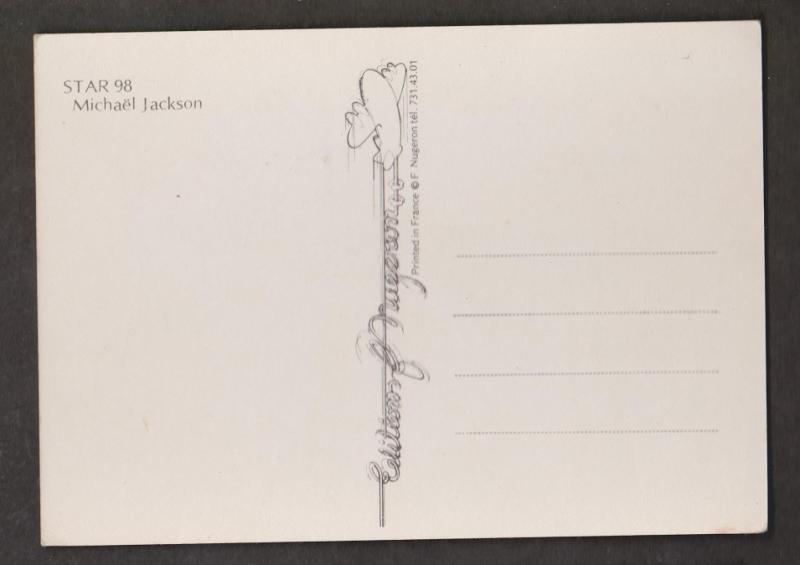 Michael Jackson On French Postcard # 2 - Unused c1980