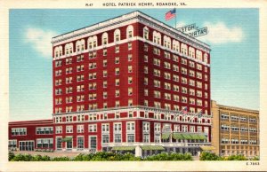 Virginia Roanoke Hotel Patrick Henry 1950