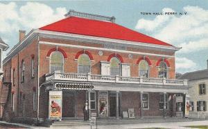 Perry NY Movie Posters Theatre Town Hall Postcard