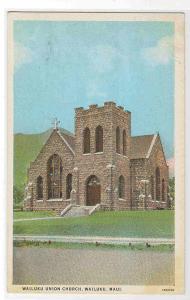Union Church Wailuku Hawaii 1920s postcard