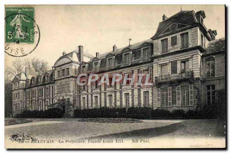 Old Postcard Beauvais The Facade Prefecture Louis XIII