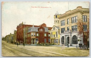Waynesboro PA~Collins Photo Studio in Grocery~Bank w/Corner Turret~Buggy~1910 PC