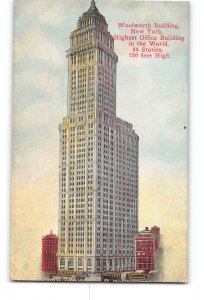 New York City NY Postcard 1907-1915 Woolworth Building Highest Office Building