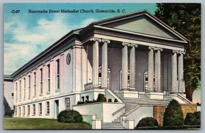 Postcard Greenville South Carolina c1940s Buncombe Street Methodist Church
