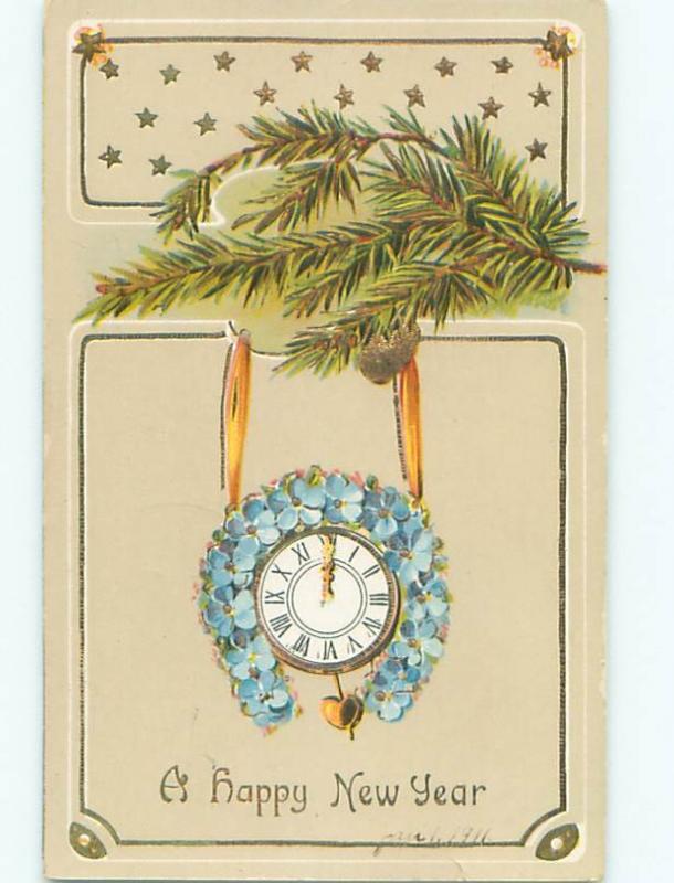 Divided-Back NEW YEAR SCENE Great Postcard AA2124