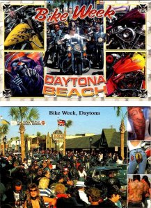 2~4X6 Postcards FL Florida DAYTONA BEACH BIKE WEEK Motorcycles~Kay's Coach House