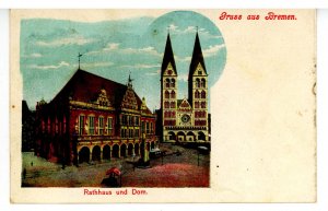 Gruss Aus Bremen, Germany. City Hall & Cathedral