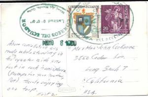 US Used. Active Volcano Cotopaxi, Ecuador Great stamps & Cancellation - 1960
