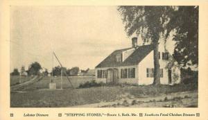 BATH MAINE 1930s Stepping Stones roadside Restaurant postcard 3031