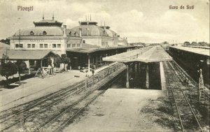 romania, PLOEȘTI, Gara de Sud, Railway Station (1935) Postcard