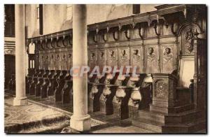 Old Postcard The Stalls Choir of St Pierre & # 39Abbaye Solesmes Sarthe