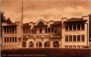 Postcard Grant School in San Jose, California~134062 