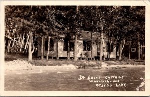 RPPC Dr Lucas Cottage, Wah-Wah-Soo, Otsego Lake MI c1923 Vintage Postcard V78