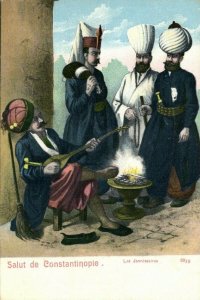 turkey, CONSTANTINOPLE, Janissaries, Les Jannissaires (1899) Postcard