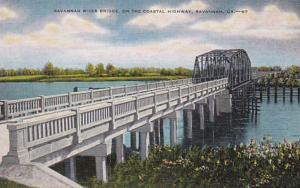 Georgia Savannah The Savannah River Bridge On The Coastal Highway