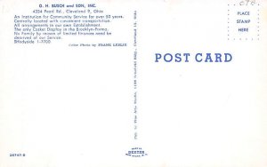 G. H. Busch & Son Funeral Home Cleveland, OH USA Funeral Home Postcard
