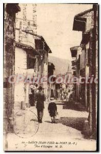 Postcard Old Saint Jean Pied de Port of Spain B P Street