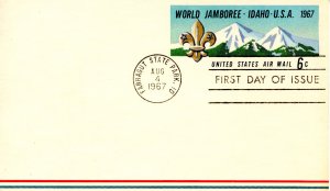 Scouting - 1967 World Jamboree, Idaho. Postal Card First Day Issue