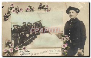 Old Postcard Militaria Alpine hunters in maneuvers & # 39hiver Nice