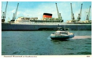 Seaspeed Hovercraft at Southampton , Steamer Pretoria Castle