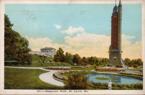 Reservoir Park and Water Tower St. Louis MO Postcard PC569