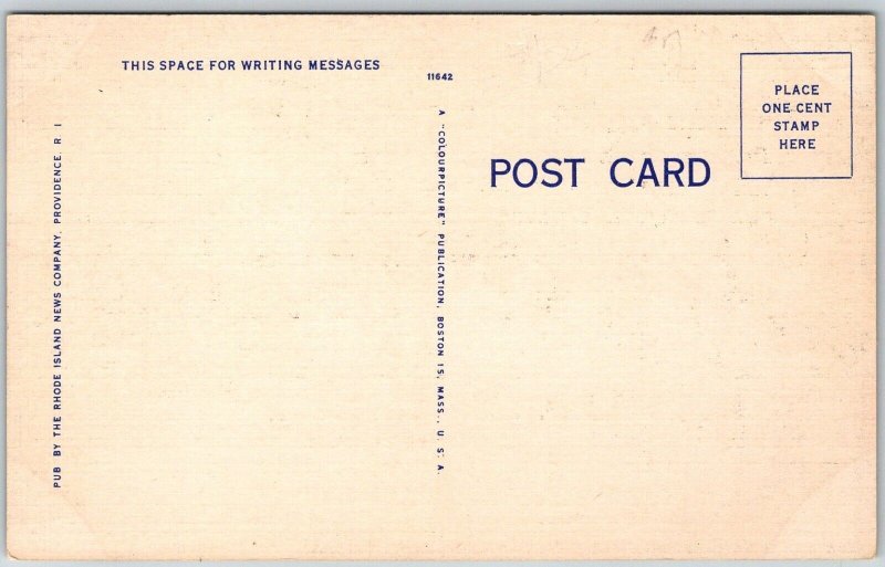 Providence Rhode Island 1940s Postcard Van Wickle Gate Brown University