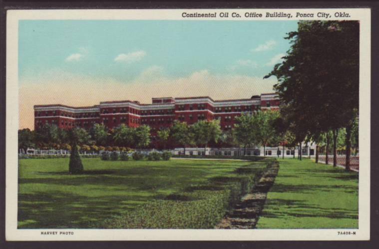 Offices Continental Oil Co Ponca City OK Postcard 4414