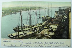 C.1900-10 Savannah, GA Lumber Shipping Yard River Postcard P90 