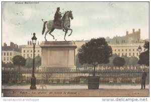 France Lyon Place Bellecour La statue de Louis le Grand 1906