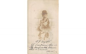 Photo of man dancing Atlantic City, New Jersey Postcard