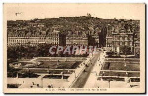 Paris - 1 Tuileries and the Rue de Rivoli - Old Postcard