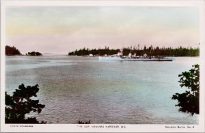 Nanaimo BC The Gap Steamship British Columbia Schwarze RPPC Postcard H50