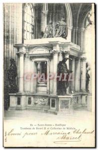 Old Postcard Saint Denis Basilica Tomb of Henri II and Catherine de Medicis