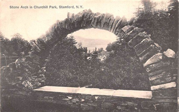 Stone Arch in Churchill Park Stamford, New York  