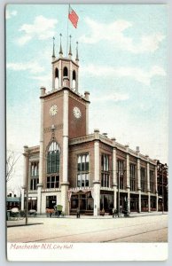 Manchester NH~Buggy @ City Hall~Gothic Revival~Boston Architect Edward Shaw~1905 