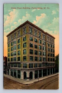 UNION TRUST BUILDING PARKERSBURG WEST VIRGINIA RPO POSTCARD 1912