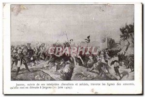 Old Postcard Jeanne Followed In His Intrepides chavaliers Soldiers And Crosse...