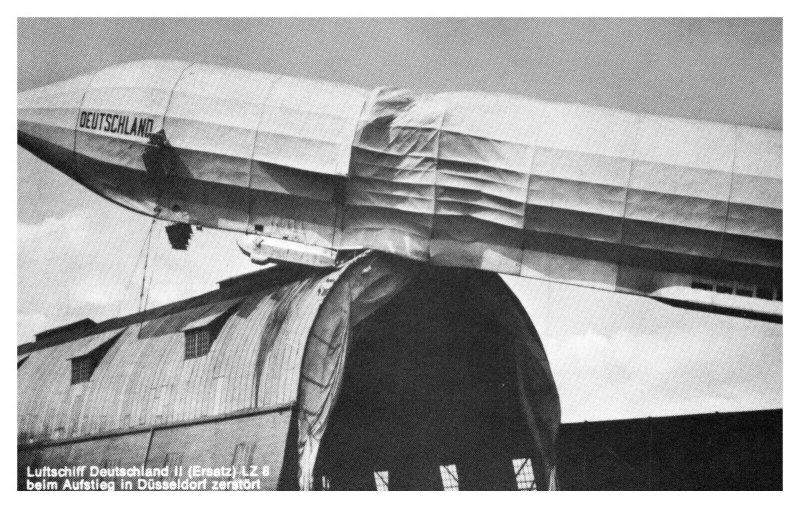 Vintage German Blimp Crash Postcard 