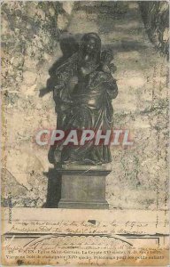 Old Postcard Rouen Eglise Saint Gervais Crypt (Fourth Century) N D under Earth