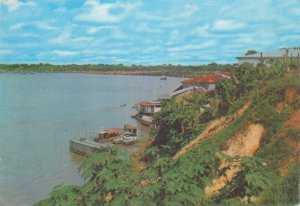 Peru Iquitos Yurimaguas fluvial harbor postcard