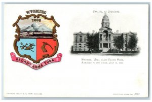 c1905 Square Miles Admitted Union Capitol Cheyenne Wyoming WY Vintage Postcard