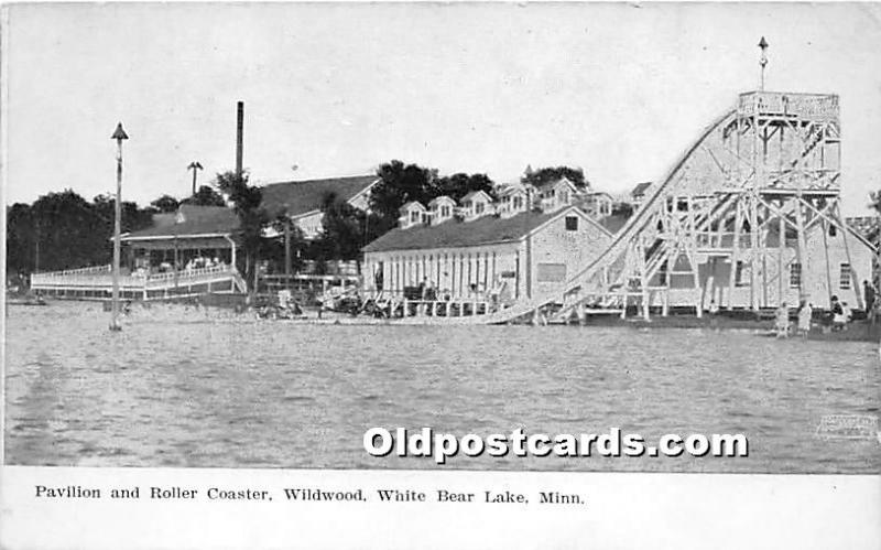 Pavilion and Roller Coaster, Wildwood White Bear Lake, Minnesota, MN, USA Unu...