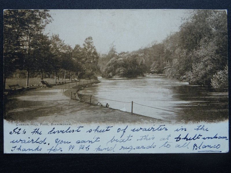 West Midlands Birmingham CANNON HILL PARK c1902 UB Postcard