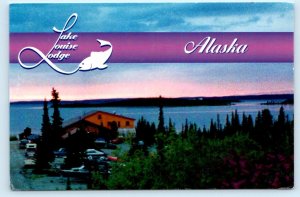 GLENNALLEN, Alaska AK ~ LAKE LOUISE LODGE Hunting Fishing  4x6 Postcard