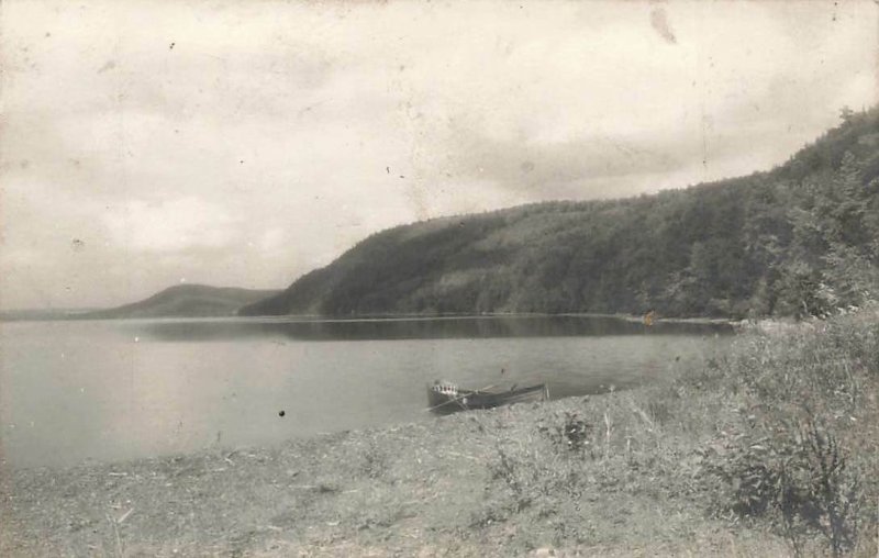 RPPC Real Photo Peggs Point Lake Otsego Cooperstown NY VTG P125