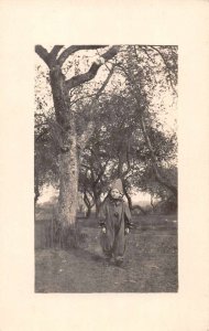 Kid in Halloween Costume Clown Pierrot Real Photo Vintage Postcard JJ658908