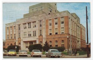 Court House Cars Meridian Mississippi 1961 postcard